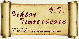 Viktor Timotijević vizit kartica